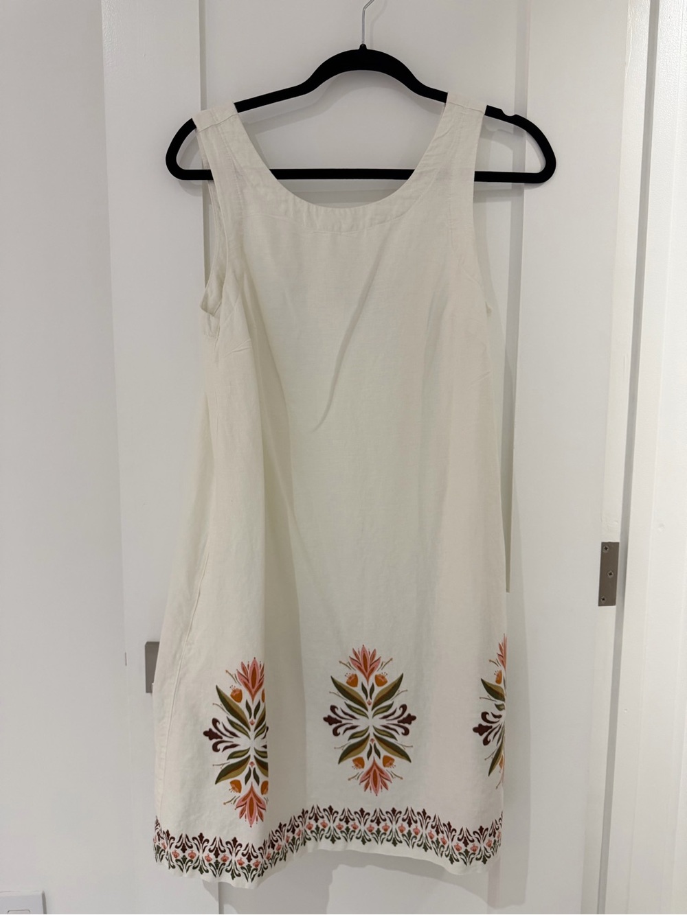 Rachel Zoe White Sleeveless Embroidered Mini Dress